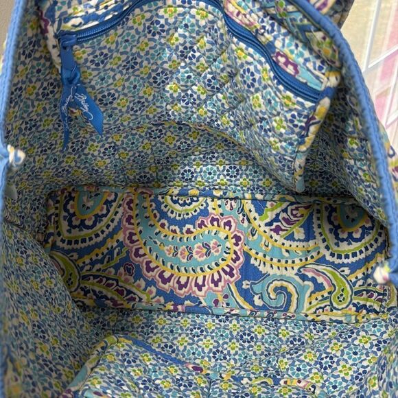 Vera Bradley Capri Blue Tick Tack Tote - Picture 4 of 5